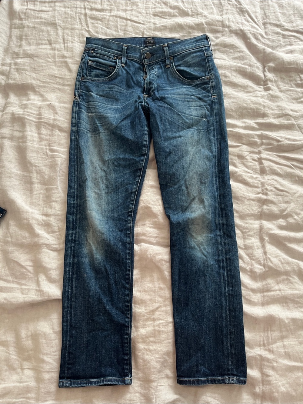 Citizens Of Humanity Women's Blue Washed Boyfriend Jeans